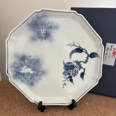 鍋島焼 色絵 柳に鷺文額皿 龍山／作 直径31cm 藍鍋島 大皿 白鷺 五穀