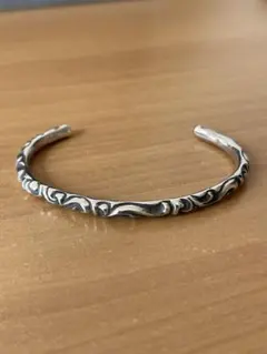 シルバー 彫刻模様 ブレスレット
