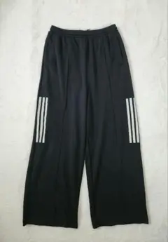 adidas AEROREADY ワイド トラックパンツ L 黒