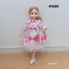 りかちゃん服　#5689　ワンピース　ハンドメイド　セット　ポンタ
