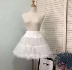 パニエ ホワイト 白 40㎝ ボリューム ふわふわ 仮装 ハロウィン ロリータ