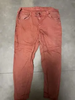 339 赤　オレンジ　スリムフィットチノパン　パンツ　デニム　ズボン　モーリシズ