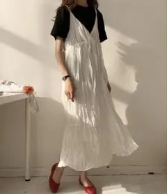 【Doula Doula】ワッシャークリンクルワンピースのサムネイル