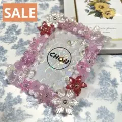 #145 ホイップデコ トレカケース 硬質ケース ピンク 赤 お花 フラワー