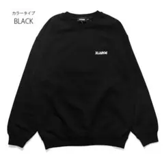 XLARGE ブラック トレーナー バックプリント