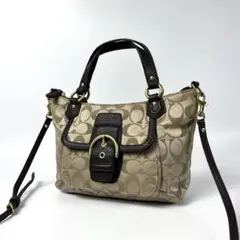 良品 COACH コーチ ショルダーバッグ シグネチャー ソーホーゴールド 