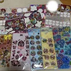 【全て当時物】 平成レトロ ディズニー キラキラシール 立体カプセルシール