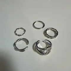 ノーブランド　リング5点セット