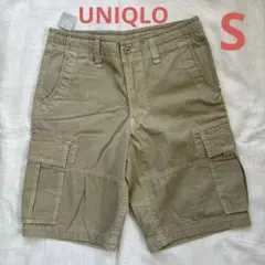 ユニクロ　UNIQLO ベージュ カーゴショートパンツ 色落ち加工 6ポケット