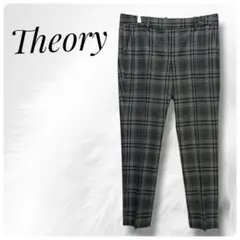 セオリー Theory チェック スリムフィットパンツ ウール サイズ8 日本製