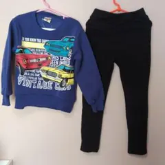 Blue Mart ビンテージカー トレーナー と ズボンセット☆お値下げ☆