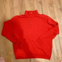 Polo by Ralph Lauren ハーフジップ スウェット レッド XLのサムネイル