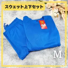 スウェット 裏起毛 メンズ レディース 上下セット 秋冬 ルームウェア ブルーM