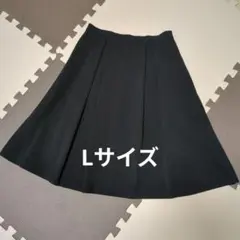ひざ丈　タックスカート　ブラック　黒　サイズ40/Lのサムネイル