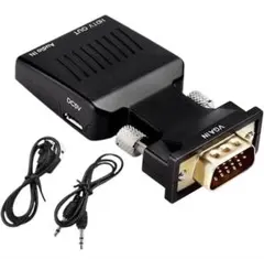 VGA-HDMI変換アダプター J-Wonlyus 音声対応 1080P