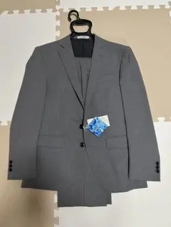 【新品未使用】ライトグレー ストライプ スーツ
