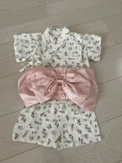 甚平　花柄　80cm 女の子