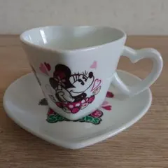 ミニーマウス スーベニア ハートプレート&カップセット