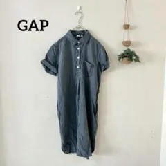 ギャップ GAP 薄手シャツワンピース XSサイズ 半袖