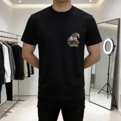 フラワーホース　馬　花柄　グラフィックTシャツ　バックプリント　大きめ　ゆったり