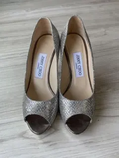Jimmy choo オープントゥパンプス「LUNA」36 ブライダル