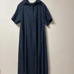 TOLNERA プライオリティ　ネイビー 半袖 シャツ　ロング　ワンピースのサムネイル