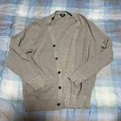 セール中　UNIQLO グレー ボタン付きカーディガン L 大きいサイズ