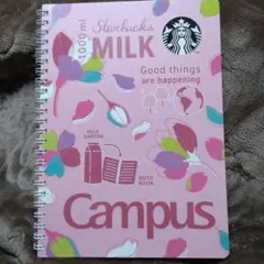 Starbucks Campus ノート ピンク 花柄のサムネイル
