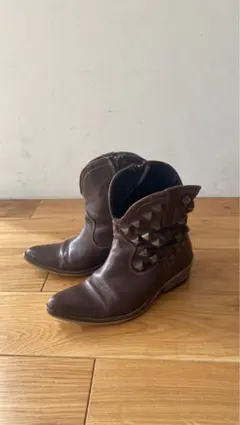 JeffreyCampbell ウエスタンブーツ スタッズ 茶 23cm