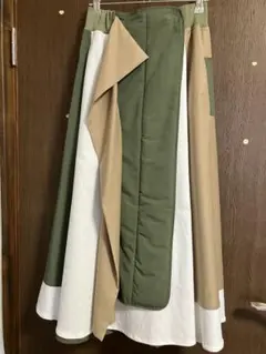 【Mia】異素材フレアスカート