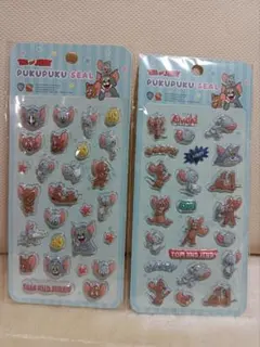 【新品】トムとジェリー　ぷっくりシール　ぷくぷくシール　2種セット