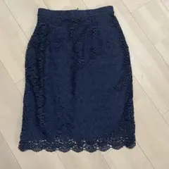 UNIQLO レース タイトスカート M ネイビー 新品
