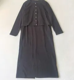 スローブイエナ 2枚セットジャージースナップカーディガン×ノースリーブワンピース