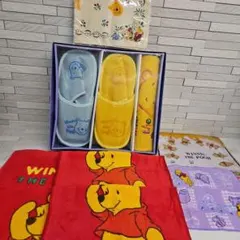 ◾くまのプーさん　ゲームセンター限定非売品スリッパセット&タオル・ハンカチ　新品