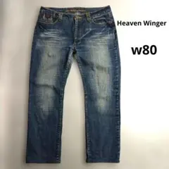 Heaven Winger　鬼フェードデニムパンツ　平成　y2k　刺繍　w80
