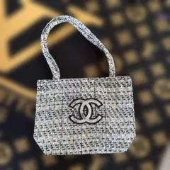 CHANEL シャネルノベルティミニトートバッグココマーク ラメ - メルカリ