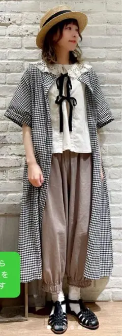 サマンサモスモス＊先染め柄アソート前後着ワンピース（ギンガムチェック）