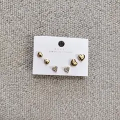 ハート型ピアスセット 3ペア