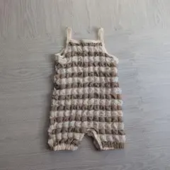 SHEIN ベージュホワイトロンパース 9-12M