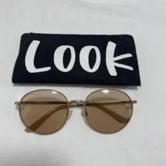 niko and ... ブラウン ラウンドサングラス ケース付き