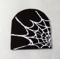 クモの巣デザイン ニット帽　ビーニー　supureme y2k グランジ