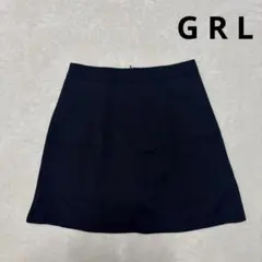 美品【グレイル】台形ミニスカート 裏地パンツ風 シンプル ブラック Ⓜ️