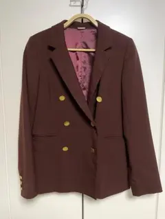 snidelダブルジャケット　ワイン色　金ボタン