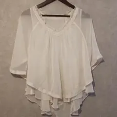 フリーサイズ/moussy/チュニック/ホワイト/レース/マウジー/透け感のサムネイル