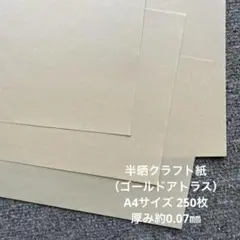 半晒クラフト紙（ゴールドアトラス） A4サイズ 250枚のサムネイル