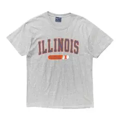 USA 古着 MV SPORT イリノイ大学 カレッジ Tシャツ ロゴ プリント