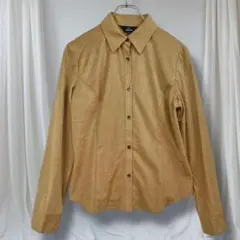 ensuite エンスウィート フェイクスエードシャツ キャメル 3 M 秋冬