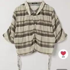 シャーリングチェックドロストシャツ JEANASISのサムネイル