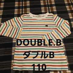 DOUBLE.B ダブルビー　ロンT　レインボーストライプ　110