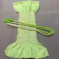 着物　正絹　帯締め　帯揚げ　セット 黄緑